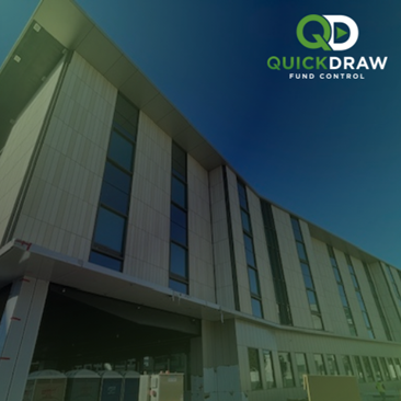 Hospital building with Quick Draw logo